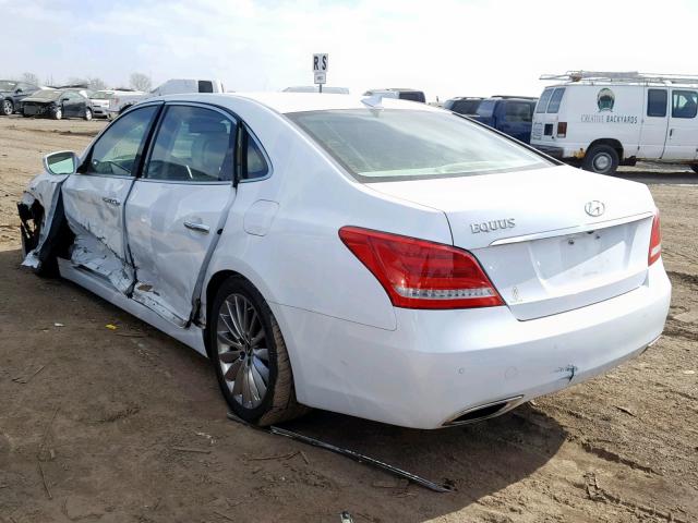 KMHGH4JH7EU082730 - 2014 HYUNDAI EQUUS SIGN WHITE photo 3