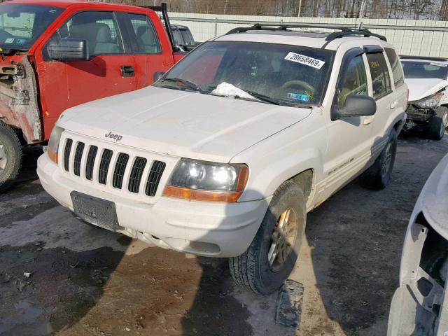 1J4GW58N0YC102364 - 2000 JEEP GRAND CHER WHITE photo 2