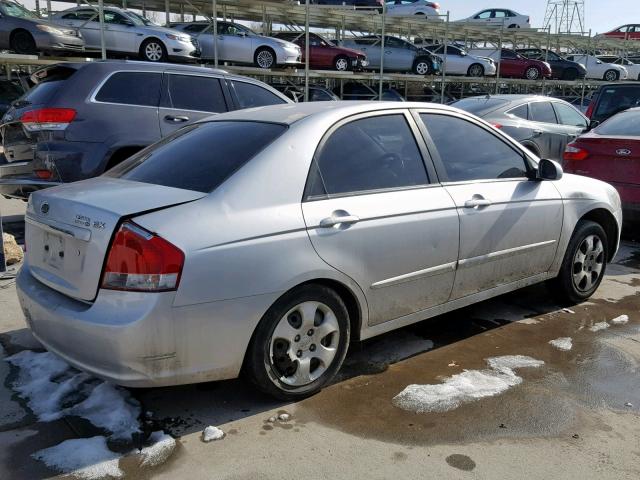 KNAFE121285498477 - 2008 KIA SPECTRA EX SILVER photo 4