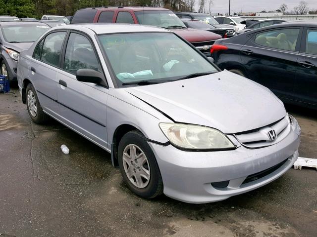 1HGES16365L015407 - 2005 HONDA CIVIC DX V SILVER photo 1