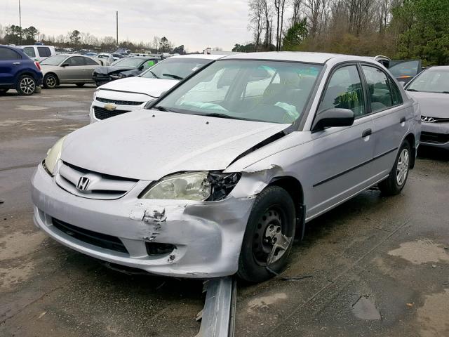 1HGES16365L015407 - 2005 HONDA CIVIC DX V SILVER photo 2