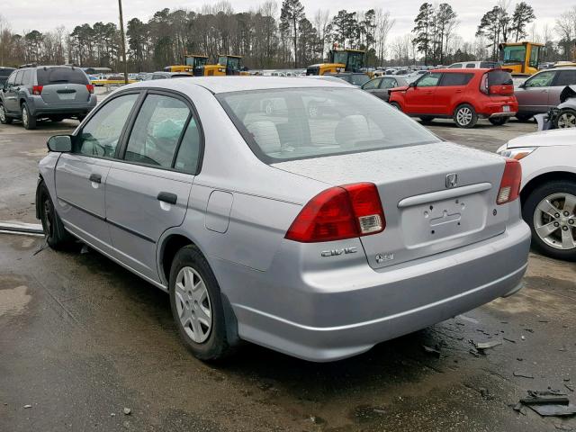 1HGES16365L015407 - 2005 HONDA CIVIC DX V SILVER photo 3