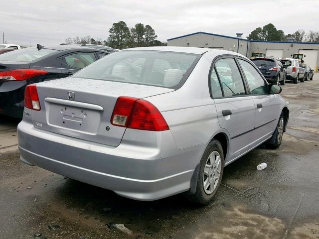 1HGES16365L015407 - 2005 HONDA CIVIC DX V SILVER photo 4