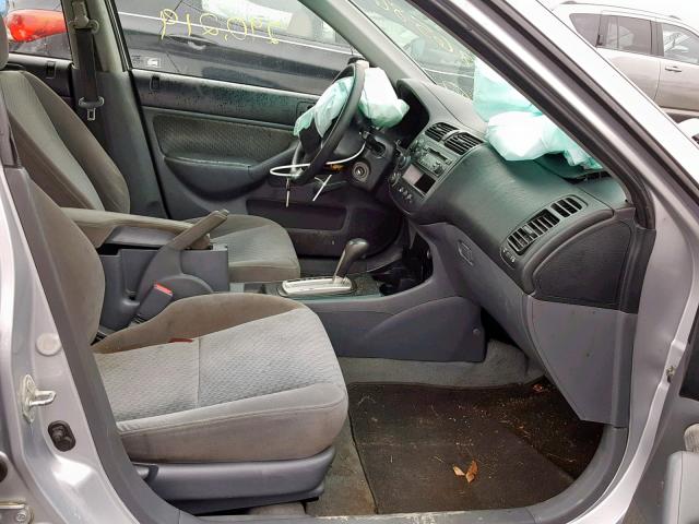 1HGES16365L015407 - 2005 HONDA CIVIC DX V SILVER photo 5