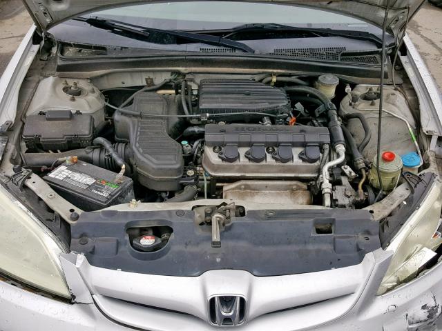 1HGES16365L015407 - 2005 HONDA CIVIC DX V SILVER photo 7