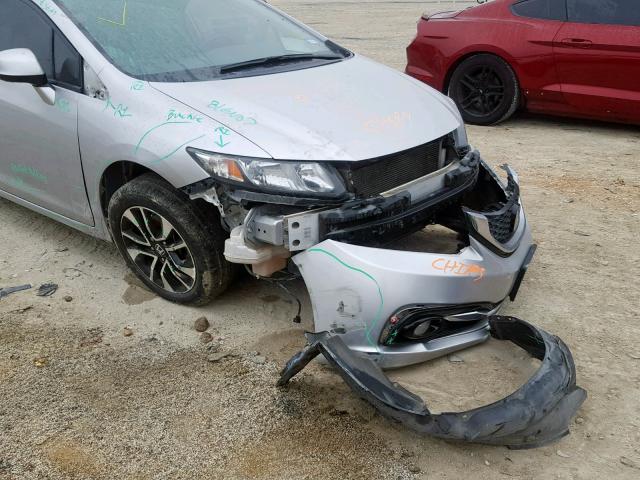 19XFB2F91DE048724 - 2013 HONDA CIVIC EXL SILVER photo 9