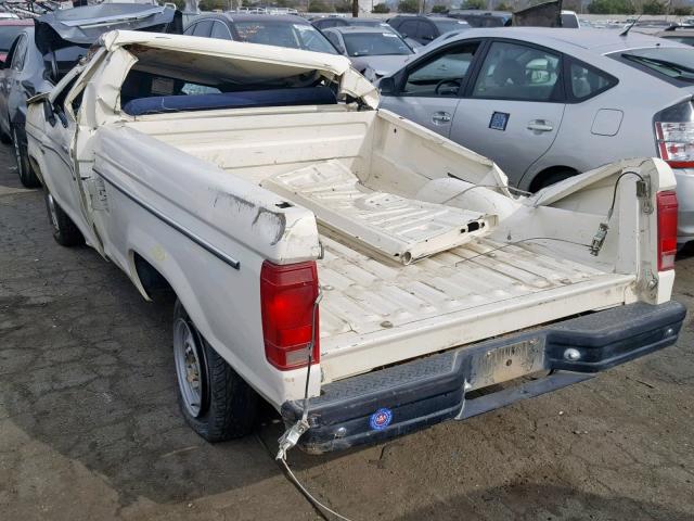 1FTBR10A7HUC03744 - 1987 FORD RANGER WHITE photo 3