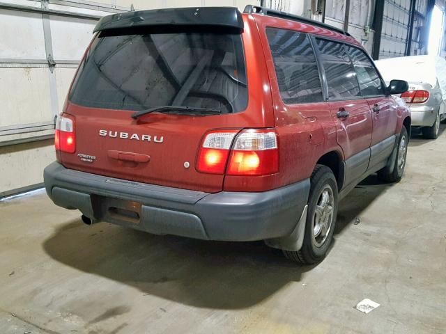 JF1SF63551H713695 - 2001 SUBARU FORESTER L RED photo 4