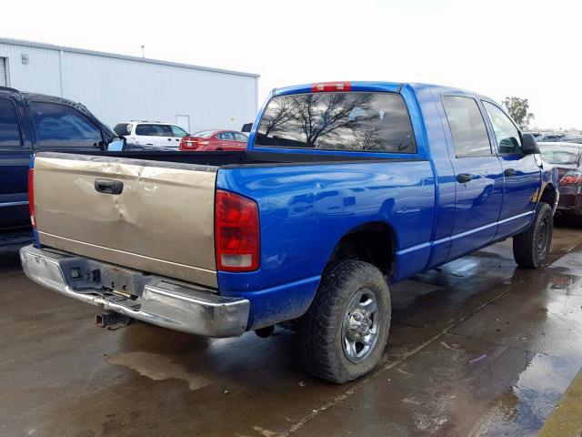 3D7LX39C06G143516 - 2006 DODGE RAM 3500 BLUE photo 4