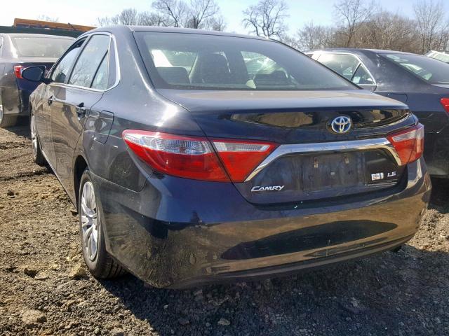 4T1BD1FK0FU157388 - 2015 TOYOTA CAMRY HYBR BLACK photo 3