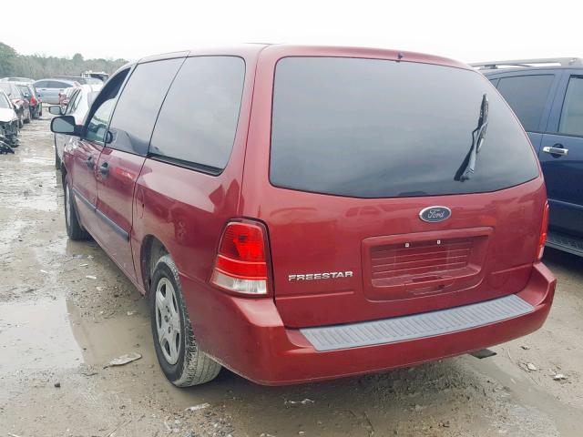 2FMZA50695BA79286 - 2005 FORD FREESTAR S RED photo 3