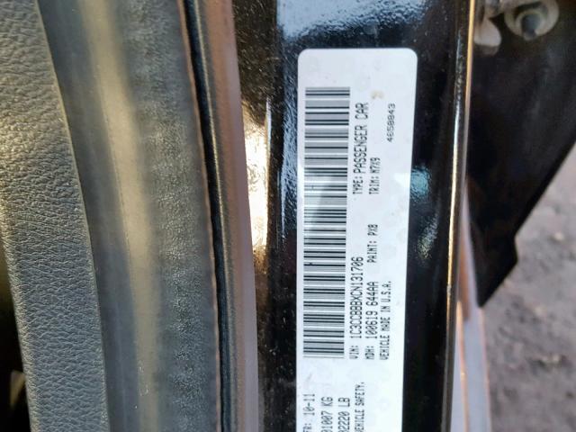 1C3CCBBBXCN131706 - 2012 CHRYSLER 200 TOURIN BLACK photo 10