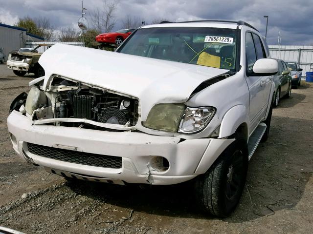 5TDZT38A43S199925 - 2003 TOYOTA SEQUOIA LI WHITE photo 2