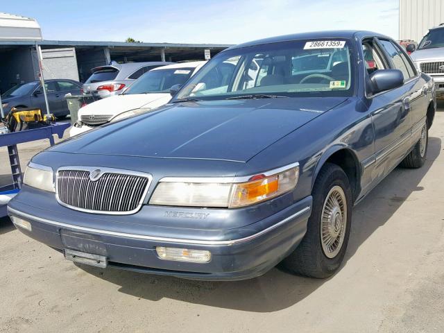 2MELM74W7TX693548 - 1996 MERCURY GRAND MARQ BLUE photo 2