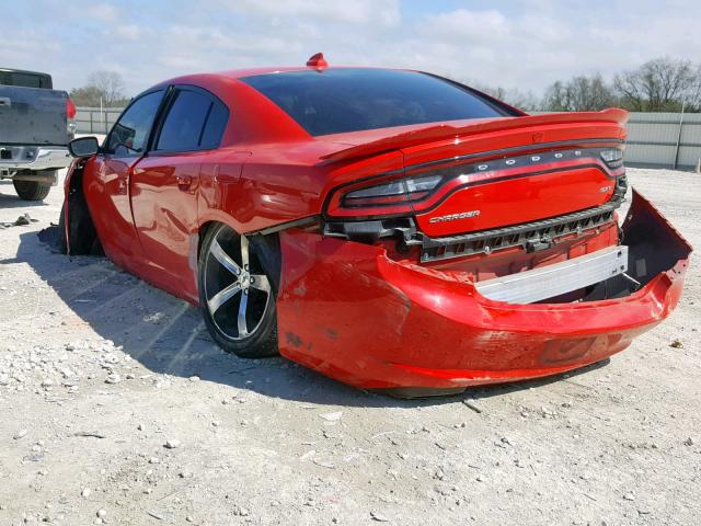 2C3CDXHG2HH612076 - 2017 DODGE CHARGER SX RED photo 3