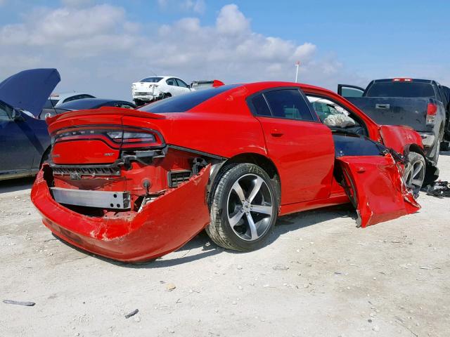 2C3CDXHG2HH612076 - 2017 DODGE CHARGER SX RED photo 4