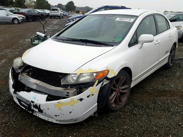 1HGFA46557L000121 - 2007 HONDA CIVIC GX WHITE photo 2