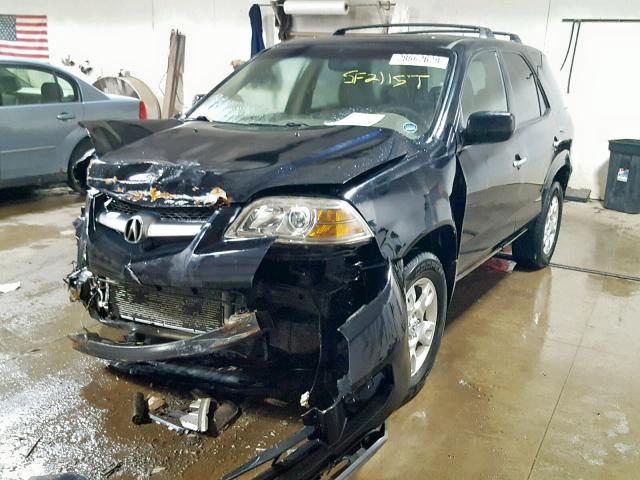 2HNYD18845H534252 - 2005 ACURA MDX TOURIN BLACK photo 2