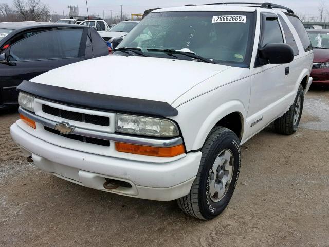 1GNCT18X73K148691 - 2003 CHEVROLET BLAZER WHITE photo 2