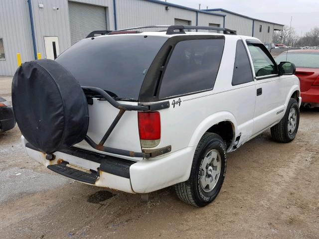 1GNCT18X73K148691 - 2003 CHEVROLET BLAZER WHITE photo 4