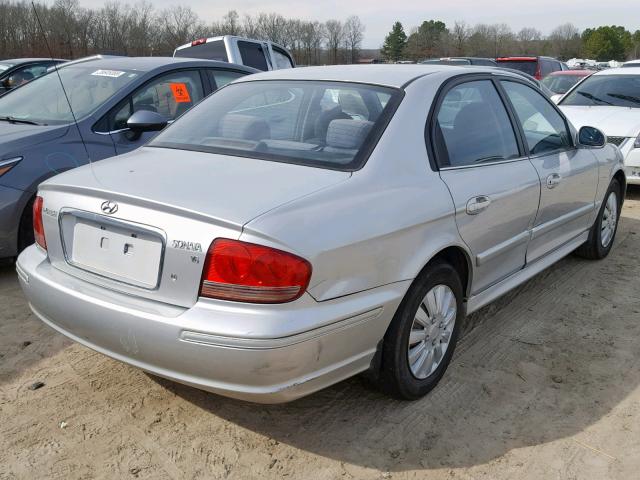 KMHWF25H65A106999 - 2005 HYUNDAI SONATA GL SILVER photo 4