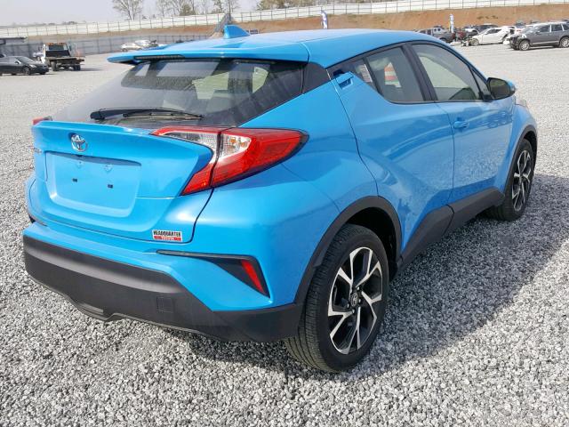 JTNKHMBXXK1018985 - 2019 TOYOTA C-HR XLE BLUE photo 4