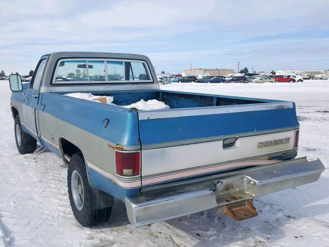 CKR148F483163 - 1978 CHEVROLET PICK UP BLUE photo 3