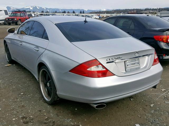 WDDDJ75X46A008947 - 2006 MERCEDES-BENZ CLS CLASS SILVER photo 3