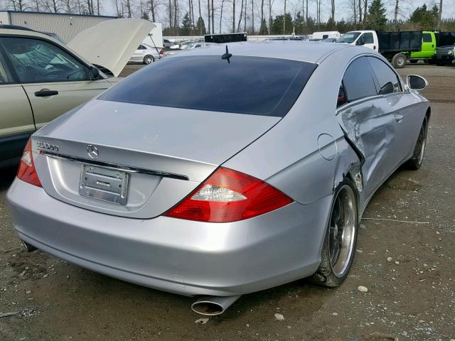 WDDDJ75X46A008947 - 2006 MERCEDES-BENZ CLS CLASS SILVER photo 4