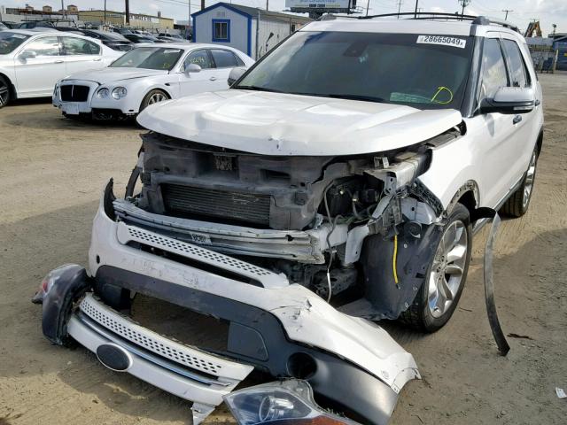 1FM5K7F9XEGC07441 - 2014 FORD EXPLORER L WHITE photo 2