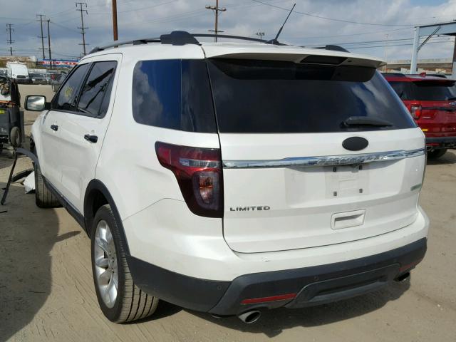 1FM5K7F9XEGC07441 - 2014 FORD EXPLORER L WHITE photo 3