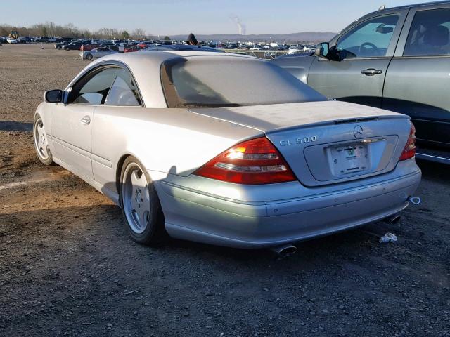 WDBPJ75J9YA002095 - 2000 MERCEDES-BENZ CL 500 SILVER photo 3