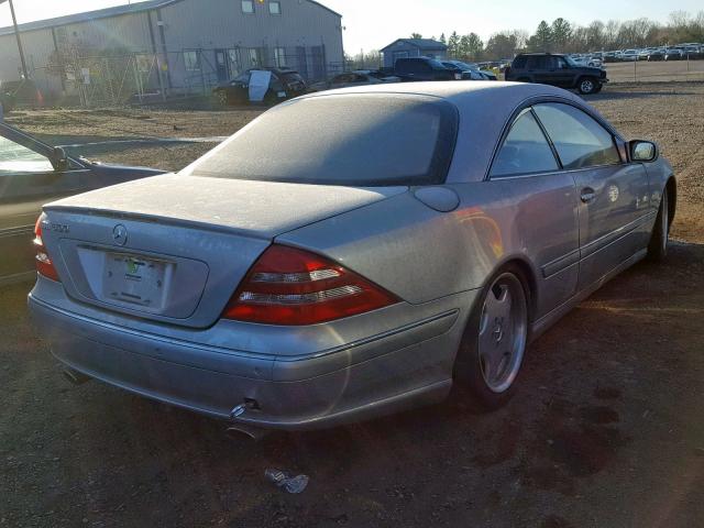 WDBPJ75J9YA002095 - 2000 MERCEDES-BENZ CL 500 SILVER photo 4