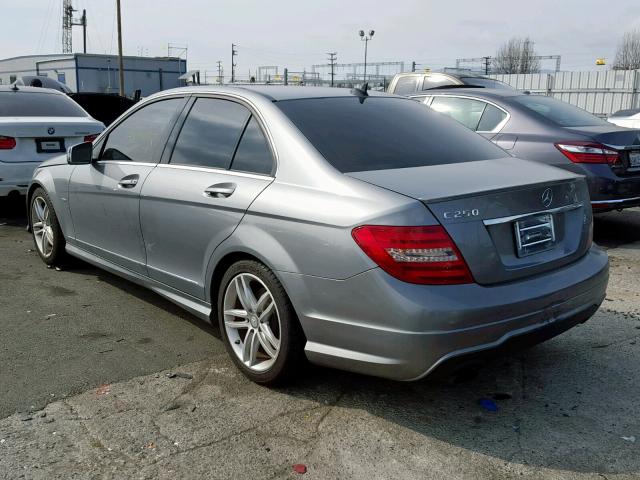 WDDGF4HB8CA724999 - 2012 MERCEDES-BENZ C 250 GRAY photo 3