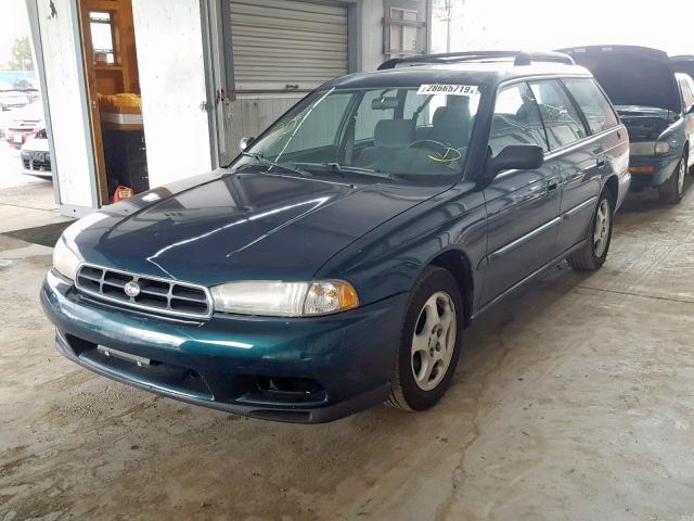 4S3BK4351X7301623 - 1999 SUBARU LEGACY L GREEN photo 2