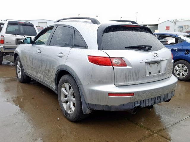 JNRAS08W74X210549 - 2004 INFINITI FX35 SILVER photo 3