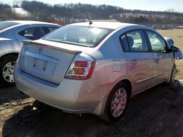 3N1AB6AP8CL632333 - 2012 NISSAN SENTRA 2.0 SILVER photo 4