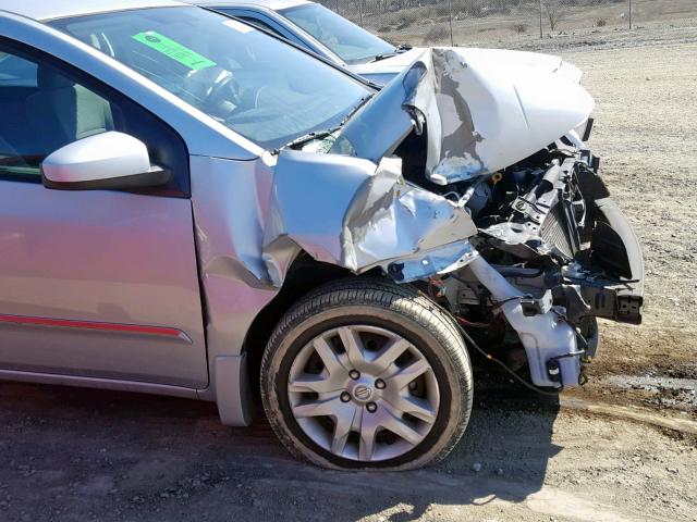 3N1AB6AP8CL632333 - 2012 NISSAN SENTRA 2.0 SILVER photo 9