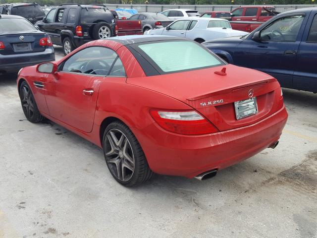 WDDPK4HA9FF102907 - 2015 MERCEDES-BENZ SLK 250 RED photo 3