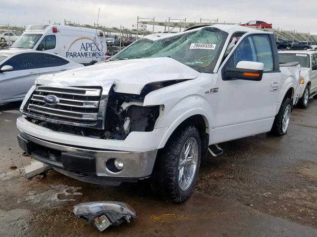 1FTFW1ET3EFA30678 - 2014 FORD F150 SUPER WHITE photo 2