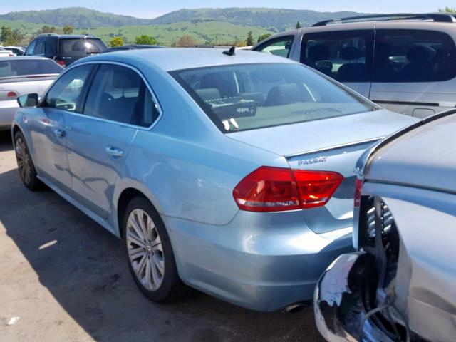 1VWBP7A3XCC104341 - 2012 VOLKSWAGEN PASSAT SE BLUE photo 3