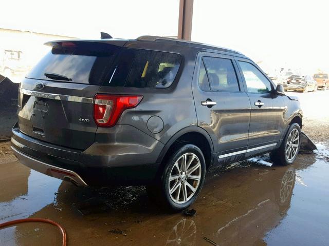 1FM5K8F81HGB47602 - 2017 FORD EXPLORER L GRAY photo 4