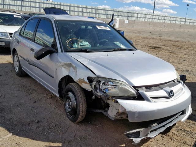 1HGES16444L019298 - 2004 HONDA CIVIC DX SILVER photo 1