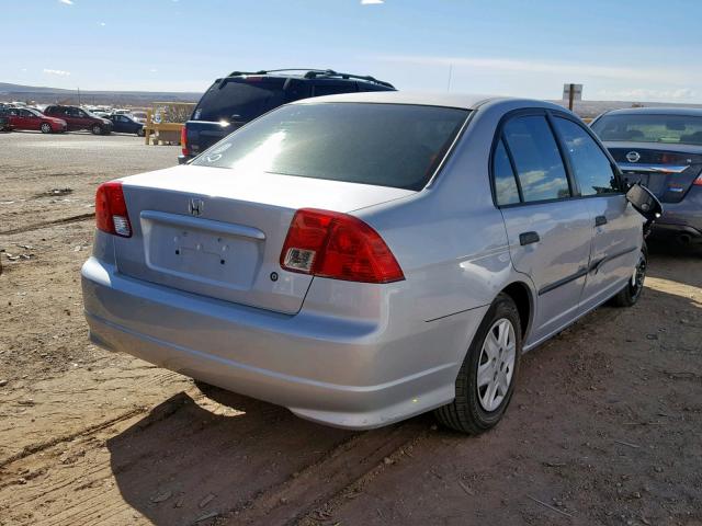 1HGES16444L019298 - 2004 HONDA CIVIC DX SILVER photo 4