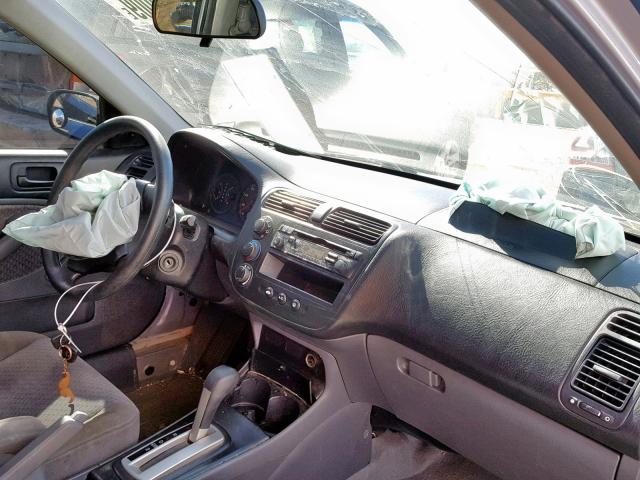 1HGES16444L019298 - 2004 HONDA CIVIC DX SILVER photo 9