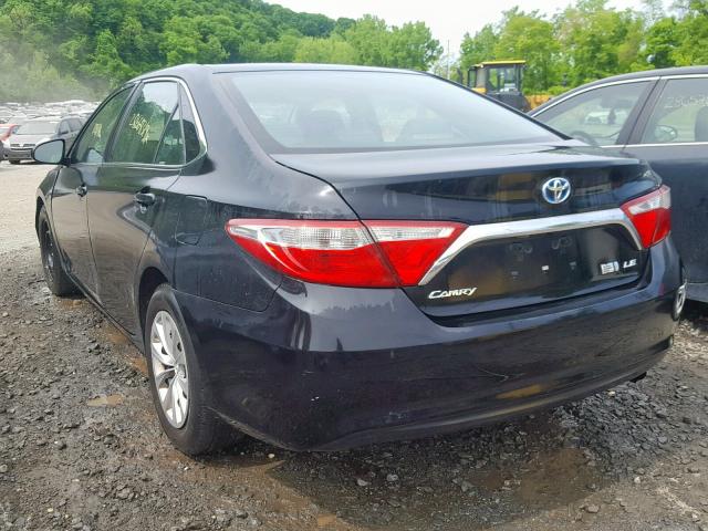 4T1BD1FK7FU151510 - 2015 TOYOTA CAMRY HYBR BLACK photo 3