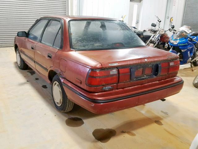 JT2AE94AXN0268695 - 1992 TOYOTA COROLLA DL MAROON photo 3