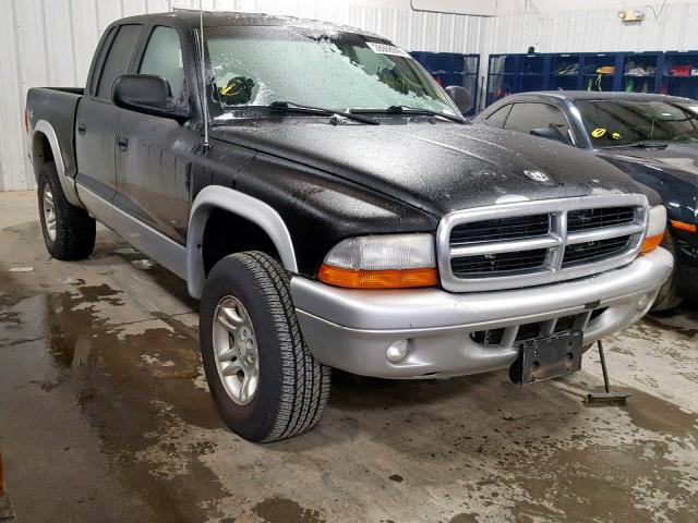 1D7HG48K64S732466 - 2004 DODGE DAKOTA QUA BLACK photo 1