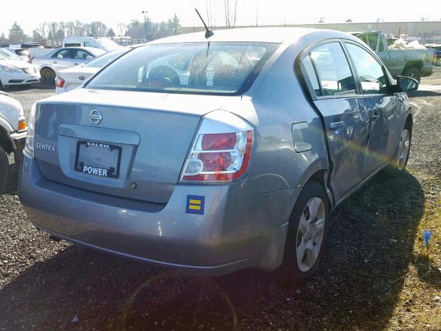 3N1AB61E18L735843 - 2008 NISSAN SENTRA 2.0 SILVER photo 4