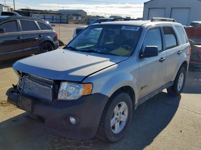 1FMCU59369KC65370 - 2009 FORD ESCAPE HYB SILVER photo 2